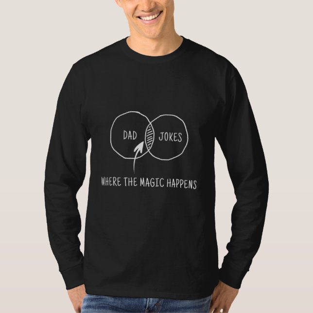 Pappa skämtar där magin händer t shirt (Framsida)