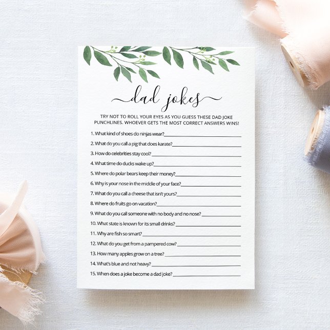 Pappa skämtar med babyvykort för spädbarn inbjudningar (Skapare uppladdad)