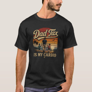 Pappa Skatt Är Min Kondition Retro Solnedgång Humo T Shirt