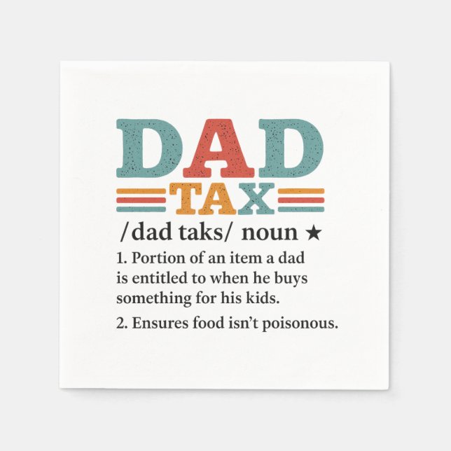 Pappa-skatt - definition av begreppet "snål faders pappersservett (Framsidan)