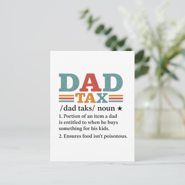 Pappa-skatt - definition av begreppet "snål faders vykort (Stående Fram)