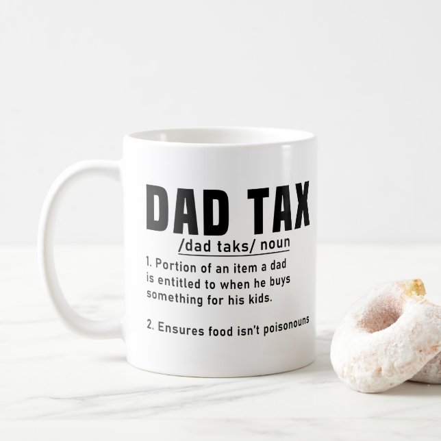 Pappa Skatt Definition Fars Dag Rolig Pappa Cool Kaffemugg (Med munk)