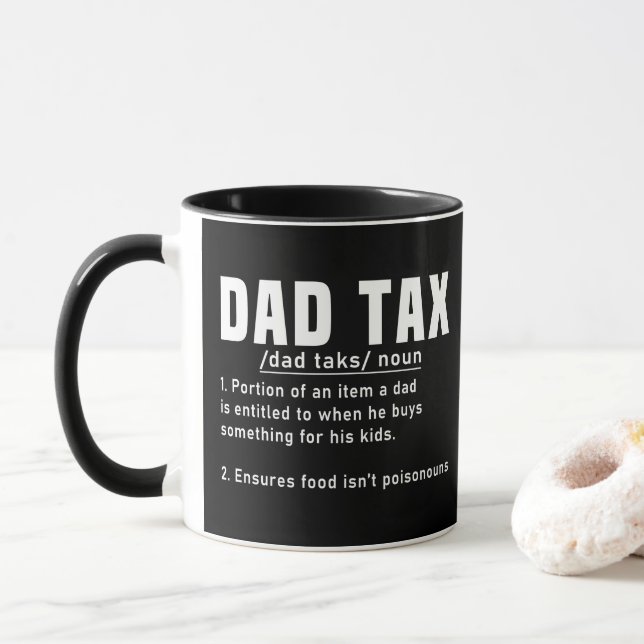 Pappa Skatt Definition Fars Dag Rolig Pappa Cool Mugg (Med munk)
