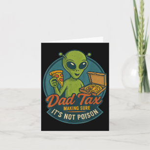 Pappa skatt Lusnyj Alien Pizza Joke for Pappor Ufo Kort
