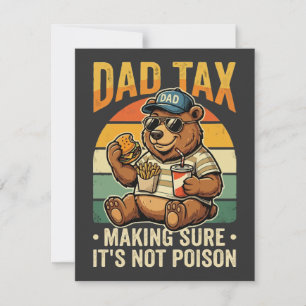 Pappa Skatt Rolig Björn Fader Humor Design Anteckningskort