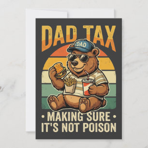 Pappa Skatt Rolig Björn Fader Humor Design Inbjudningar
