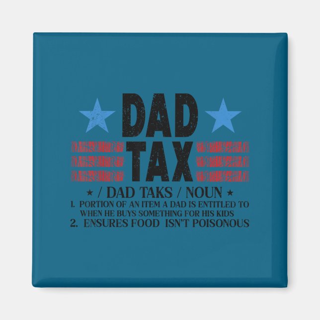 Pappa Skatt Rolig Definition Faderns Design Magnet (Framsidan)