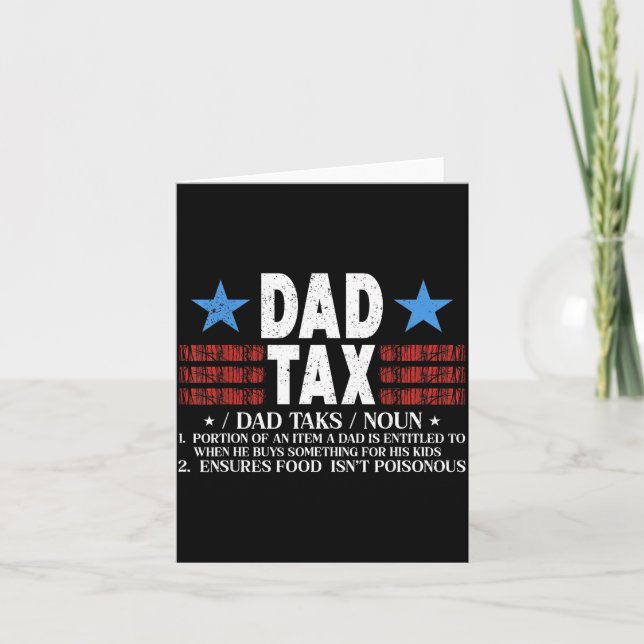 Pappa skatt rolig definition Fars dag för pappa so Kort (Framsida)