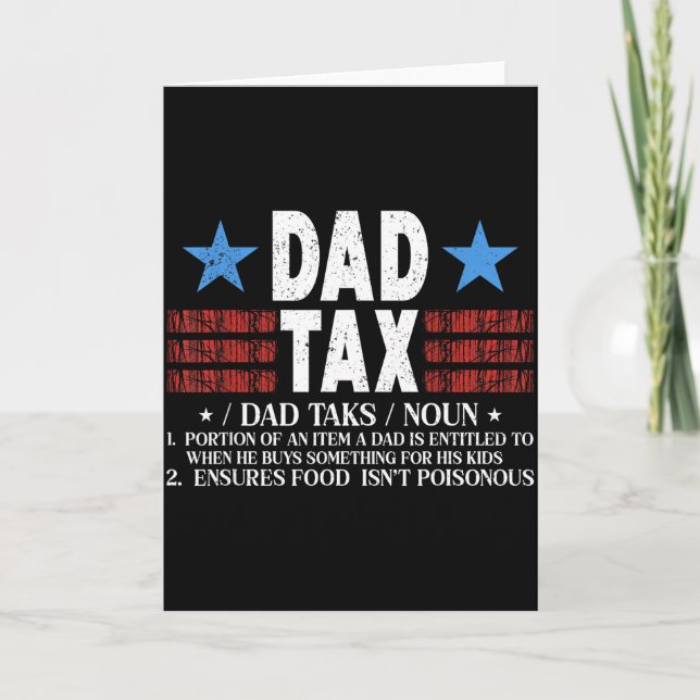 Pappa Skatt Rolig Definition Fars Dag För Pappa So Kort (Framsida)