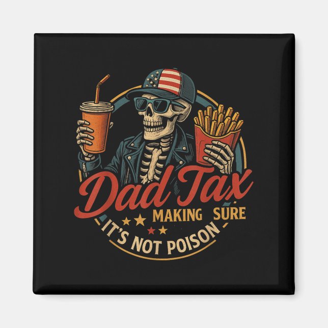 Pappa skatt rolig fars dag & 4 juli  magnet (Framsidan)