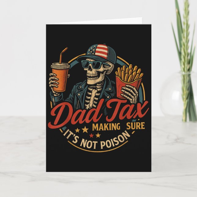 Pappa Skatt Rolig Fars Dag &amp; 4:e Juli  Kort (Framsida)