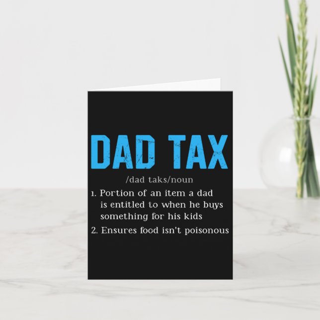 Pappa Skatt Rolig Pappa Skatt Definition Fars Dag  Kort (Framsida)