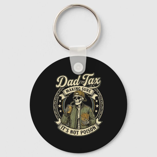 Pappa skatt rolig skelett fadersdag män papa pappa nyckelring (Framsida)