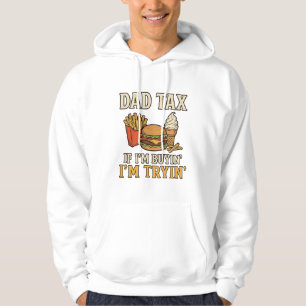 Pappa skatt rolig snabbmat Pappa Citat Vektor Desi Hoodie
