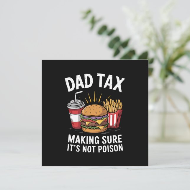 Pappa skatt Ser till att det inte är gift Fars dag Inbjudningar (Stående Fram)
