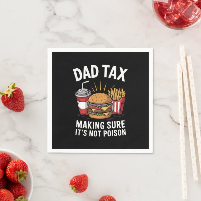 Pappa skatt Ser till att det inte är gift Fars dag Pappersservett (Insitu)