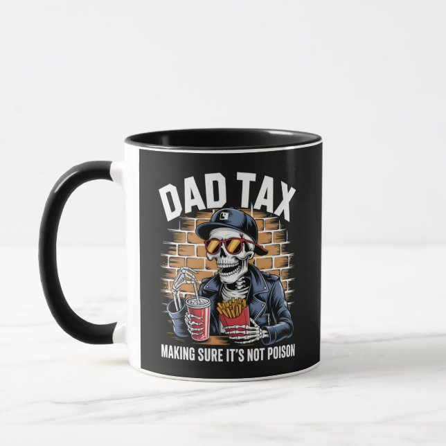 Pappa Skatt Ser Till Att Det Inte Är Gift Skelett Mugg (Vänster)