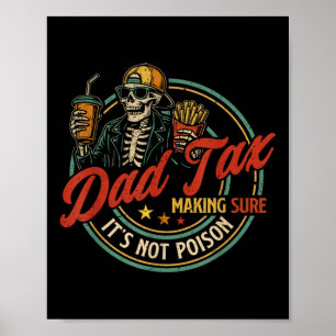 Pappa skatt Ser till att det inte är gift skelett Poster