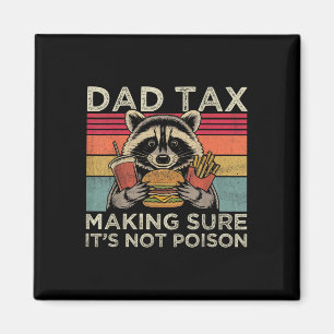 Pappa skatt ser till att inte gift rolig tvättbjör magnet