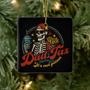 Pappa-skatt Skapar att det inte är Poison Skeleton Julgransprydnad Keramik