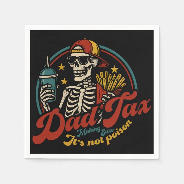 Pappa-skatt Skapar att det inte är Poison Skeleton Pappersservett (Framsidan)