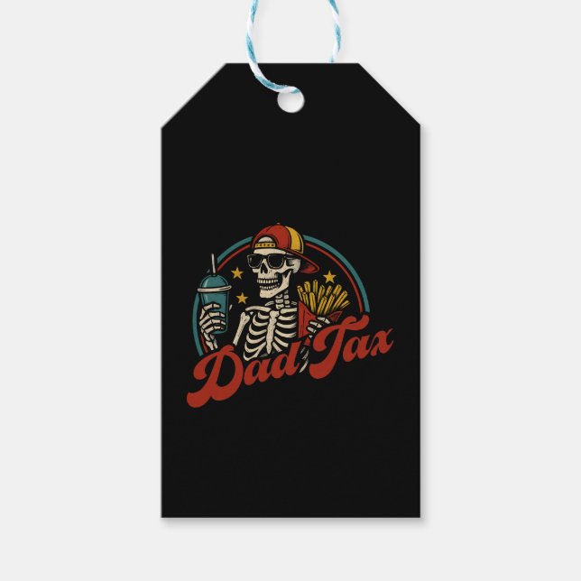 Pappa-skatt Skapar att det inte är Poison Skeleton Presentetikett (Framsidan)