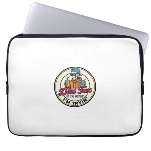 Pappa skatt skelett snabbmat humor t-shirt design_ laptop fodral