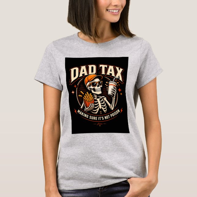 Pappa Skatt Skelett T-Shirt (Framsida)