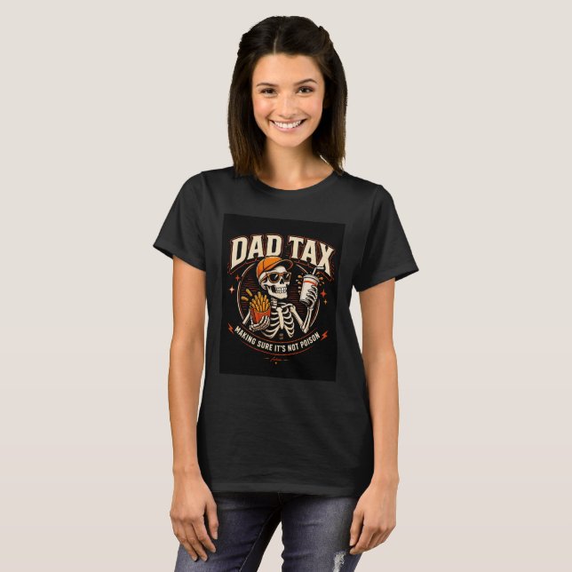 Pappa Skatt Skelett T-Shirt (Hel framsida)