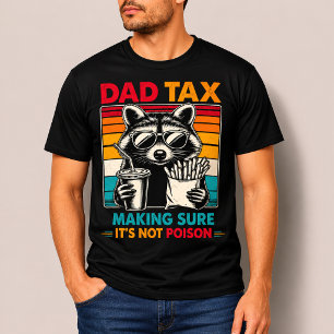Pappa skatt tvättbjörn skjorta Fars dag present ti T Shirt