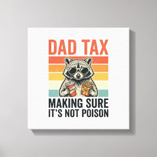 Pappa Skatt Tvättbjörn Vintage Rolig Pappa Tröja D Canvastryck