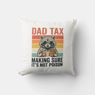 Pappa Skatt Tvättbjörn Vintage Rolig Pappa Tröja D Kudde