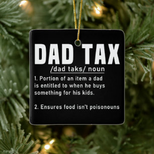 Pappa skattdefinition Fars dag Funny Far Coola Julgransprydnad Keramik