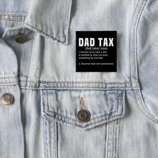 Pappa skattdefinition Fars dag Funny Far Coola Knapp (In Situ)