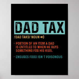 Pappa skattdefinition Manar Funny Fars dag 1 Poster