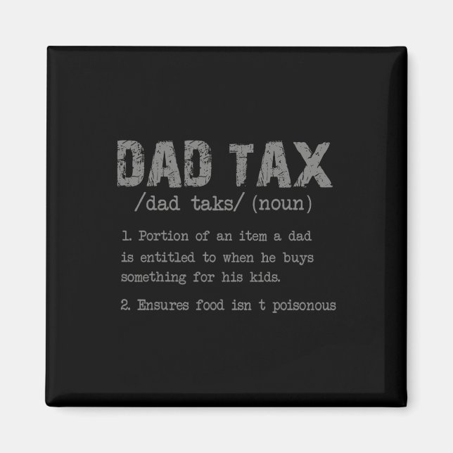 Pappa skattdefinition Manar Funny Fars dag 3 Magnet (Framsidan)