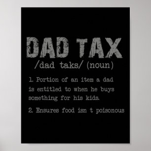 Pappa skattdefinition Manar Funny Fars dag 3 Poster