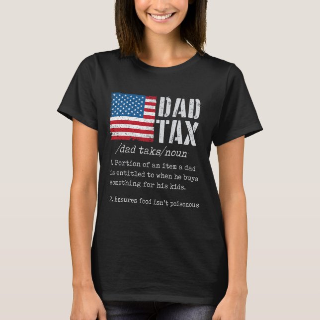 Pappa skattdefinition Manar Funny Fars dag 6 T Shirt (Framsida)