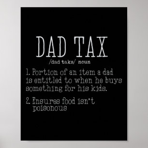 Pappa skattdefinition Manar Funny Fars dag 8 Poster