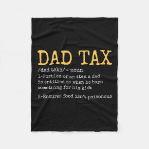 Pappa skattdefinition Manar Funny Fars dag Retro 1 Fleecefilt