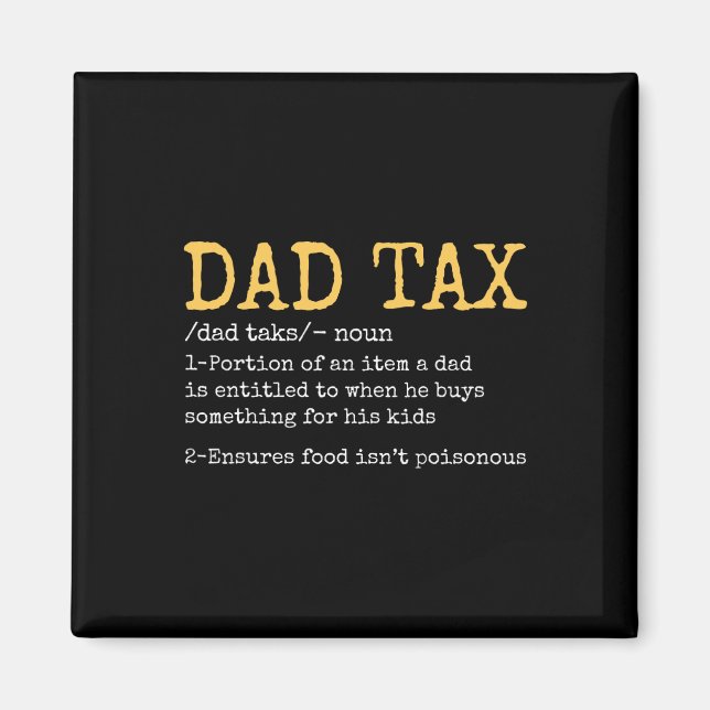Pappa skattdefinition Manar Funny Fars dag Retro 1 Magnet (Framsidan)