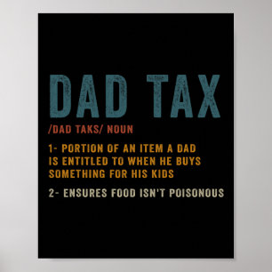 Pappa skattedefinition Manar Funny Fars dag Poster