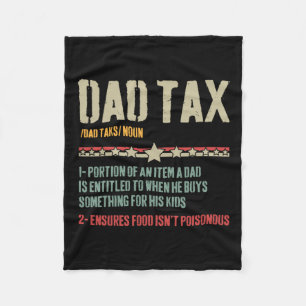 Pappa-skattedefinition Sarcastic Funny Fars dag Fleecefilt