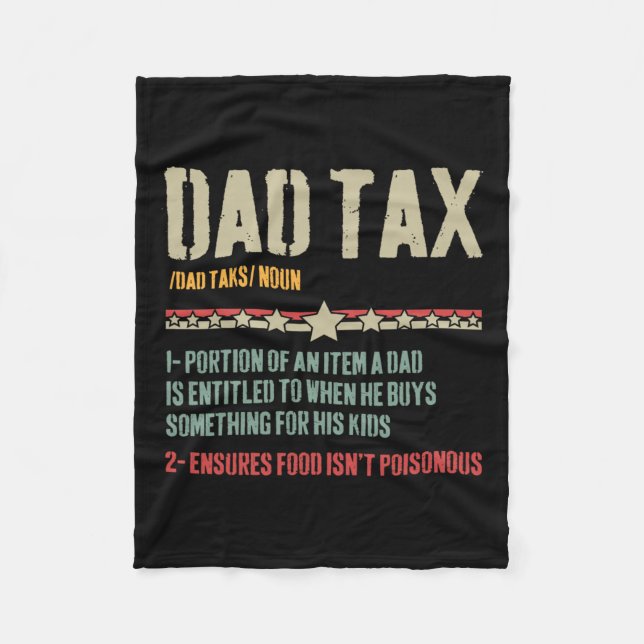 Pappa-skattedefinition Sarcastic Funny Fars dag Fleecefilt (Framsidan)
