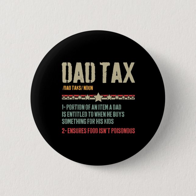 Pappa-skattedefinition Sarcastic Funny Fars dag Knapp (Framsida)