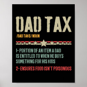 Pappa-skattedefinition Sarcastic Funny Fars dag Poster