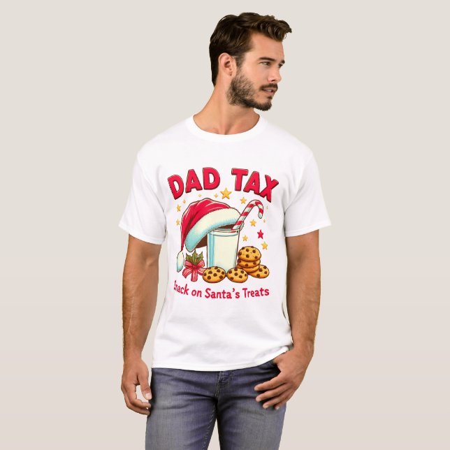 Pappa Skattejul Humor för Pappor Helgdag Roligt T Shirt (Hel framsida)