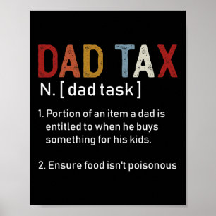 Pappa Skattemässig definition av Sarkastic Fars da Poster
