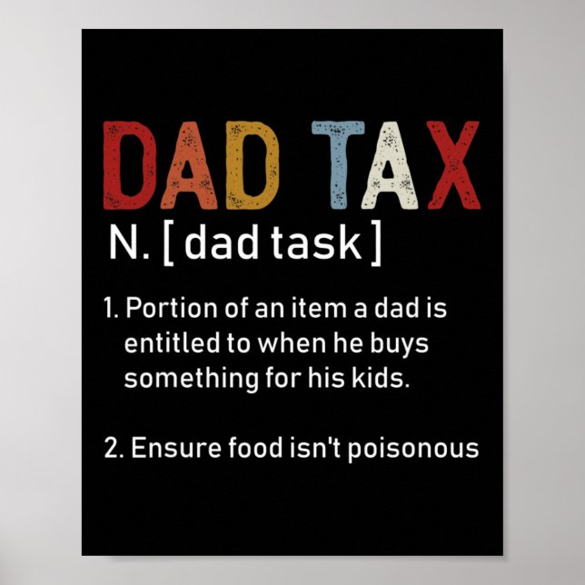 Pappa Skattemässig definition av Sarkastic Fars da Poster (Framsidan)