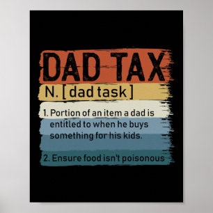 Pappa Skattemässig definition av Sarkastic Fars da Poster